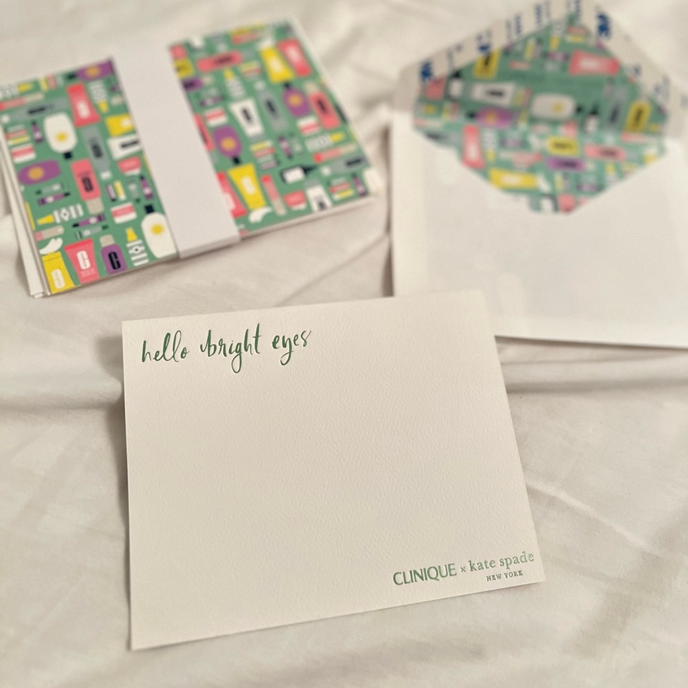 5x Clinique x Kate Spade Set  Note Cards - Picture 2 of 3